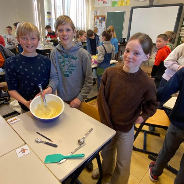 Cake party in het vijfde leerjaar