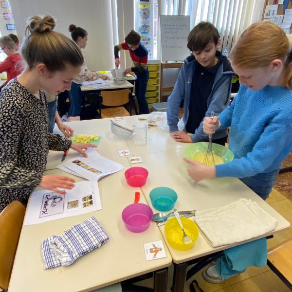Cake party in het vijfde leerjaar