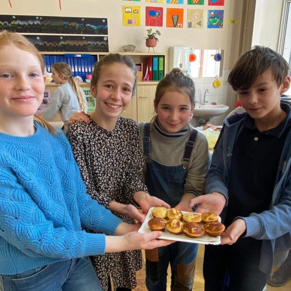 Cake party in het vijfde leerjaar