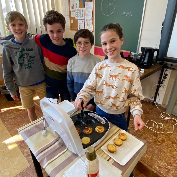 Cake party in het vijfde leerjaar